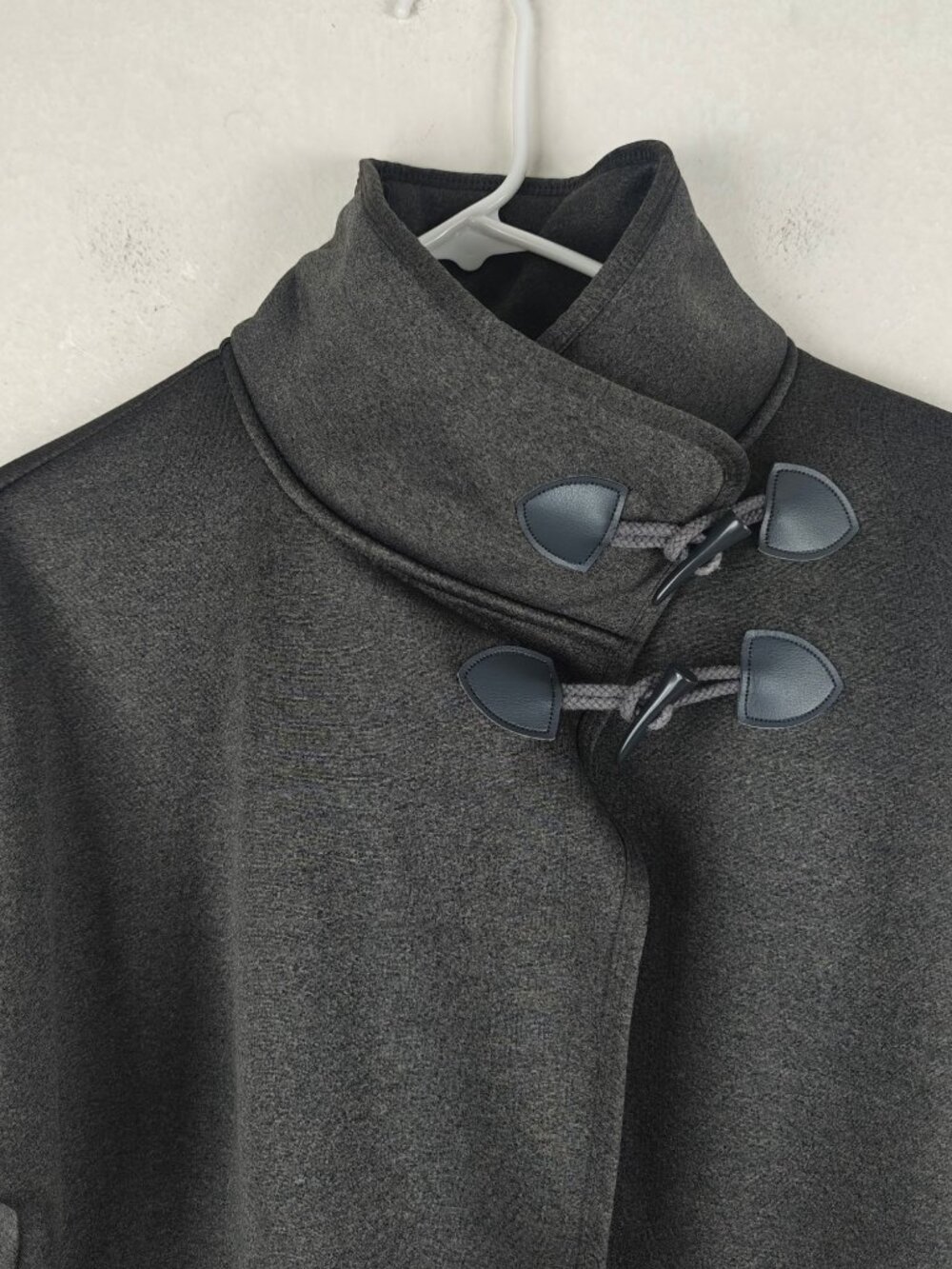 Lole Charcoal Gray Women's Toggle Coat Size Small Fleece-Lined Warm Casual - Picture 3 of 10